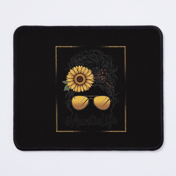 Item preview, Mom Life Bleached Auntie Life Sunflower Messy Bun designed and sold by GalaFunny.