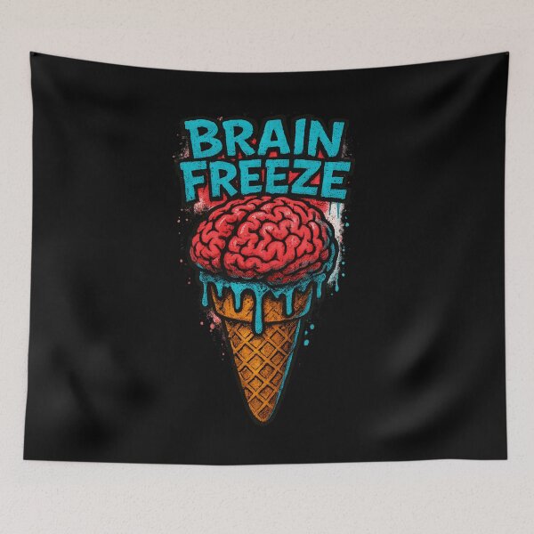 Item preview, Brain Freeze Ice Cream Cone Graffiti Style Streetwear designed and sold by pekanelm43.