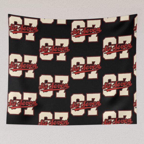 Item preview, Six Seven 6 7 Number 67 Numbered Uniform Sports Jersey Team Meme designed and sold by pansak.
