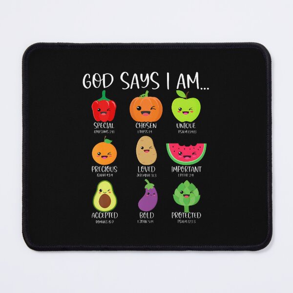Item preview, God Say I Am Lover Cute Kawaii Vegetables Girl Loves Jesus designed and sold by PeggyBeverly.