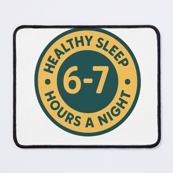 Item preview, Healthy Sleep 6-7 Hours A Night Get Better Sleep Modern Yellow Wellness Circle T-Shirt designed and sold by Omarmadani.
