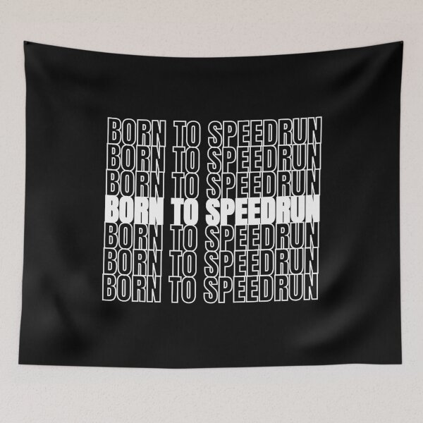 Item preview, Born To Speedrun Repeated Pattern Gamer Design designed and sold by PHRASEandSTYLE.