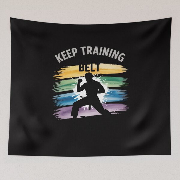 Item preview, Keep Training Until the Belt Turns Black Karate Boys Men kid designed and sold by GalaFunny.
