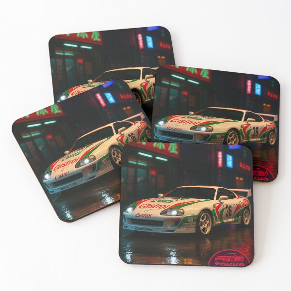 Item preview, Castrol Supra MK4 – Iconic Toyota JDM Racing Livery Night Art designed and sold by leen12 Art Designs Prints.