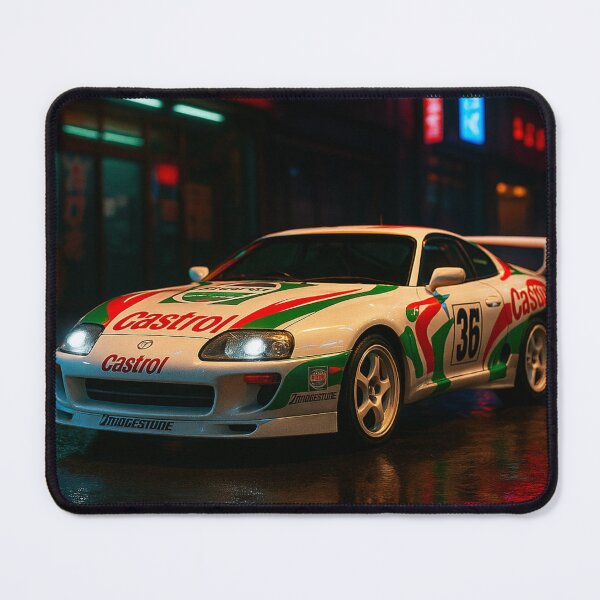 Item preview, Castrol Supra MK4 – Iconic Toyota JDM Racing Livery Night Art designed and sold by leen12 Art Designs Prints.