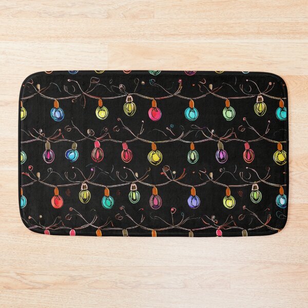 Item preview, Colorful Christmas String Lights on Black designed and sold by SassyArtistry.