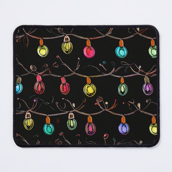 Item preview, Colorful Christmas String Lights on Black designed and sold by SassyArtistry.