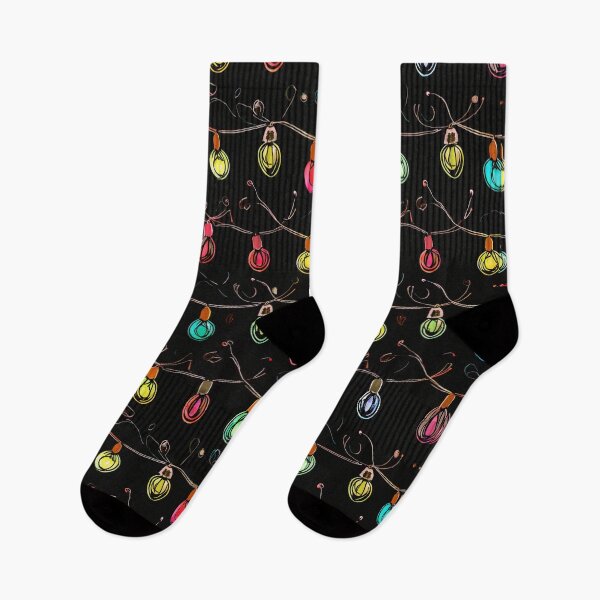 Item preview, Colorful Christmas String Lights on Black designed and sold by SassyArtistry.
