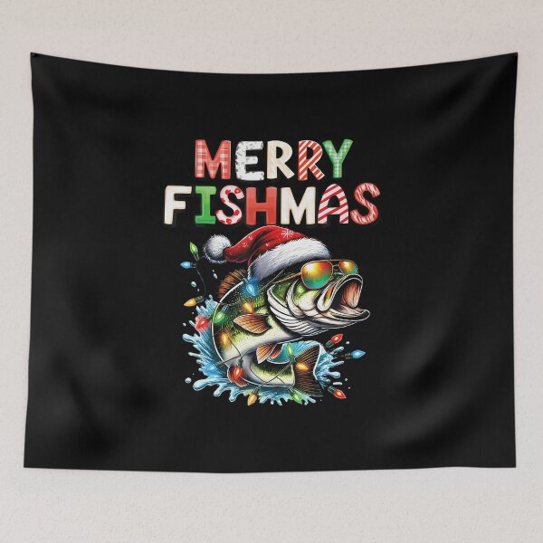 Item preview, Merry Fishmas Santa Fishing Lovers Funny Fisherman Christmas designed and sold by KellyJudith.