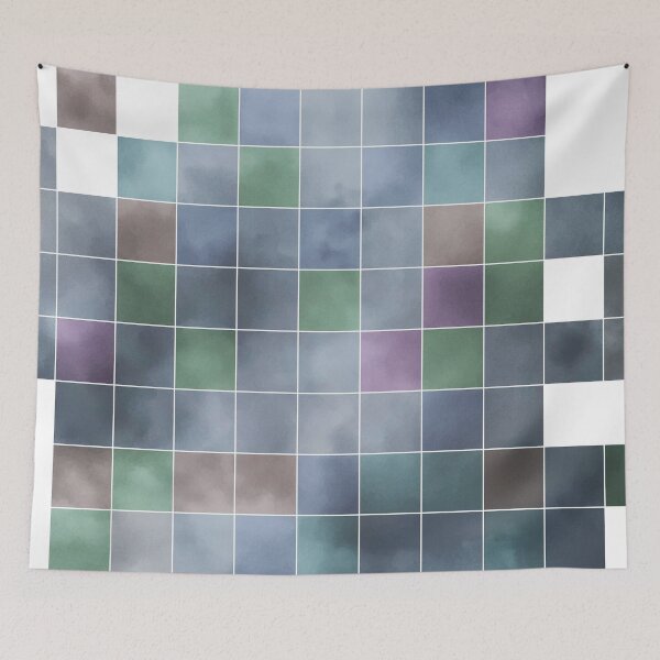 Item preview, clouds with colorful grid overlay designed and sold by meuliasshop.