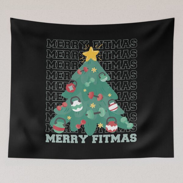 Item preview, Funny Merry Fitmas Gym Christmas Tree designed and sold by EileenDeana.