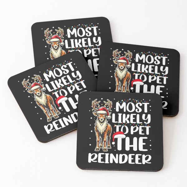 Item preview, Most Likely To Pet Reindeer Family Matching Christmas Xmas designed and sold by KristinDebra.