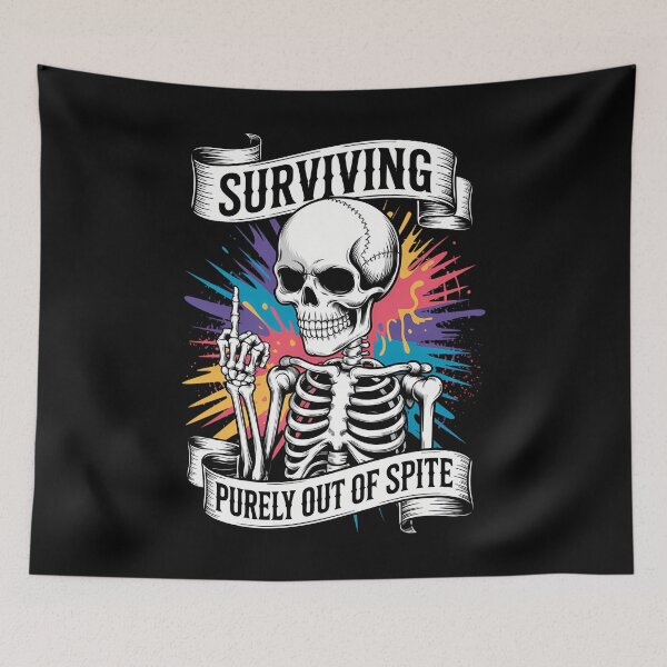 Item preview, Skeleton Funny Joke Anti Social designed and sold by SyncSusscess.