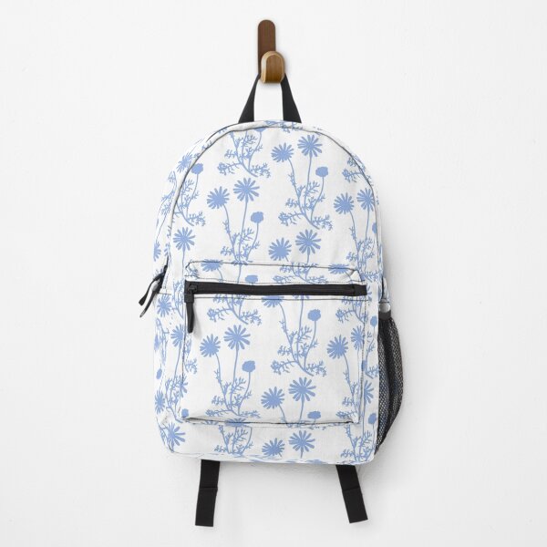 Item preview, Cottage Floral Wild Daisies Botanical Pattern in Light Blue and White designed and sold by kierkegaard.