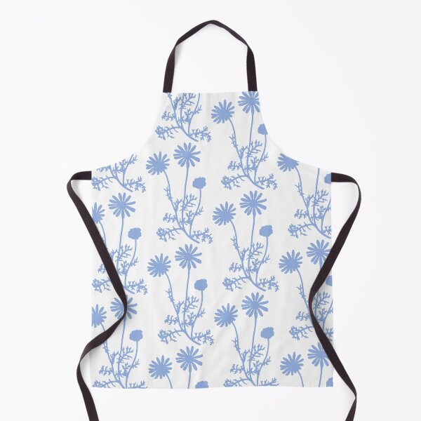 Item preview, Cottage Floral Wild Daisies Botanical Pattern in Light Blue and White designed and sold by kierkegaard.