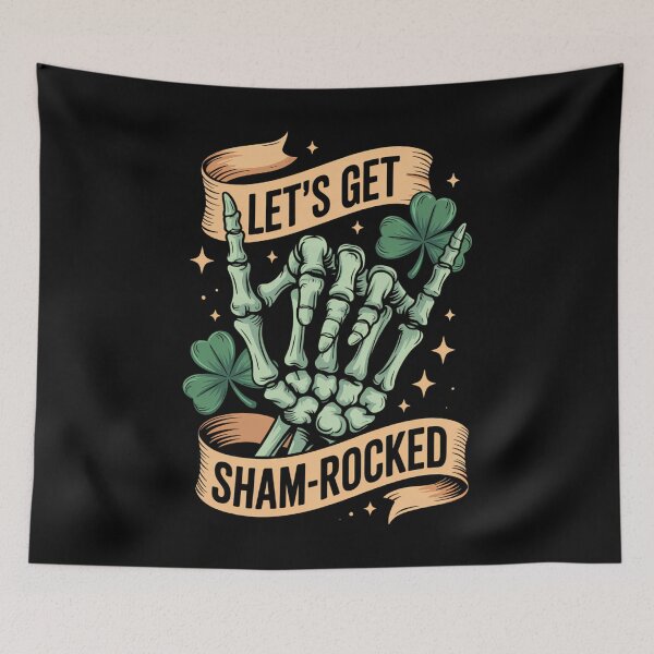 Item preview, Skeleton Hand Rock St Patricks Day designed and sold by SyncSusscess.