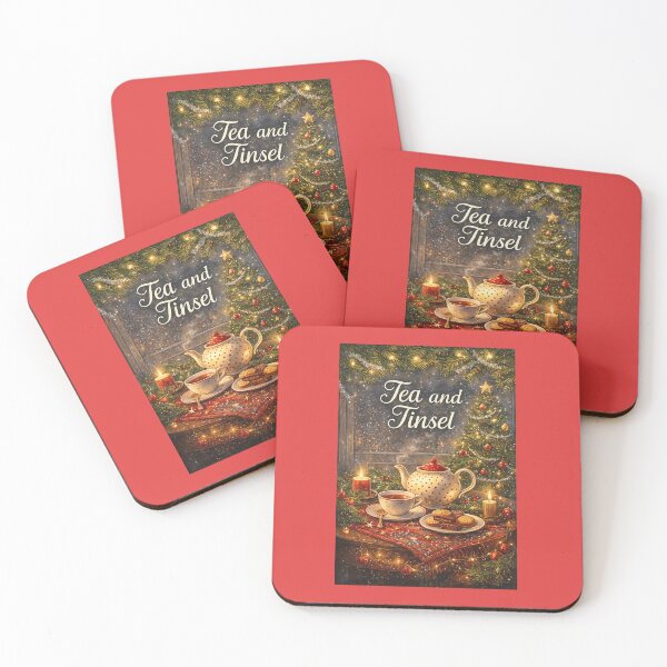 Item preview, Tea & Tinsel — Festive Holiday Tea Time designed and sold by Novel Works Studio.