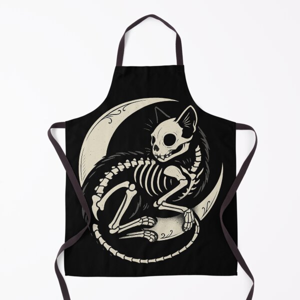 Item preview, Skeleton Cat on Crescent Moon – Gothic Witchy Familiar – Cute Spooky Aesthetic designed and sold by Mouraludia.