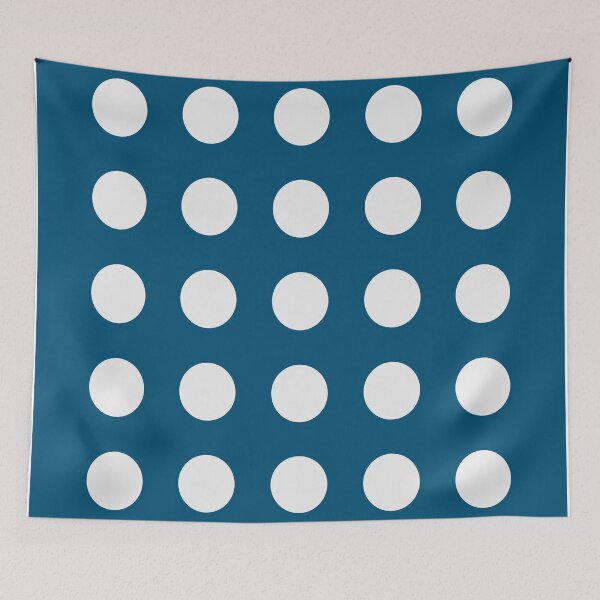Item preview, White Polka Dots on Prussian Blue designed and sold by PSCSCo.