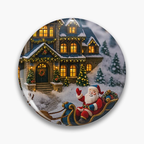 Item preview, Santa Arrives at the North Pole | Enchanted Christmas Village Miniature with Elves and Reindeer designed and sold by Little-Worlds.