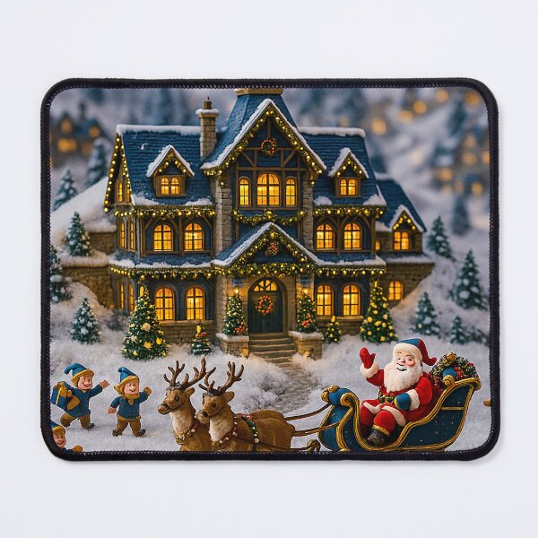 Item preview, Santa Arrives at the North Pole | Enchanted Christmas Village Miniature with Elves and Reindeer designed and sold by Little-Worlds.