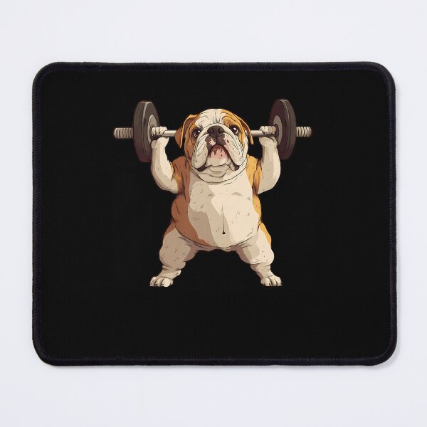 Item preview, English Bulldog Dog Powerlifting Weightlifting Gym Workout designed and sold by RosaliaAmber.
