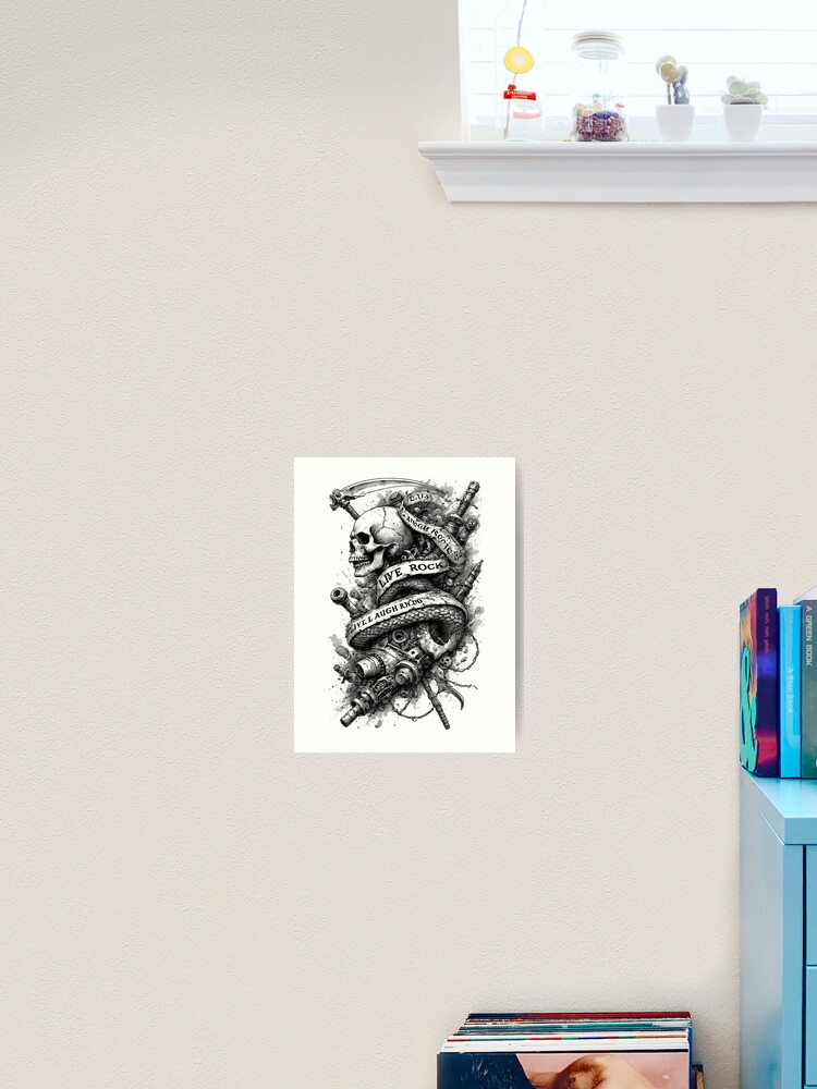 Thumbnail 2 of 3, Art Print, LIVE ROCK designed and sold by aliraweb.