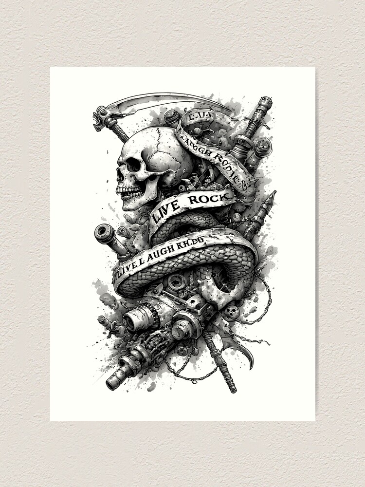 Thumbnail 1 of 3, Art Print, LIVE ROCK designed and sold by aliraweb.