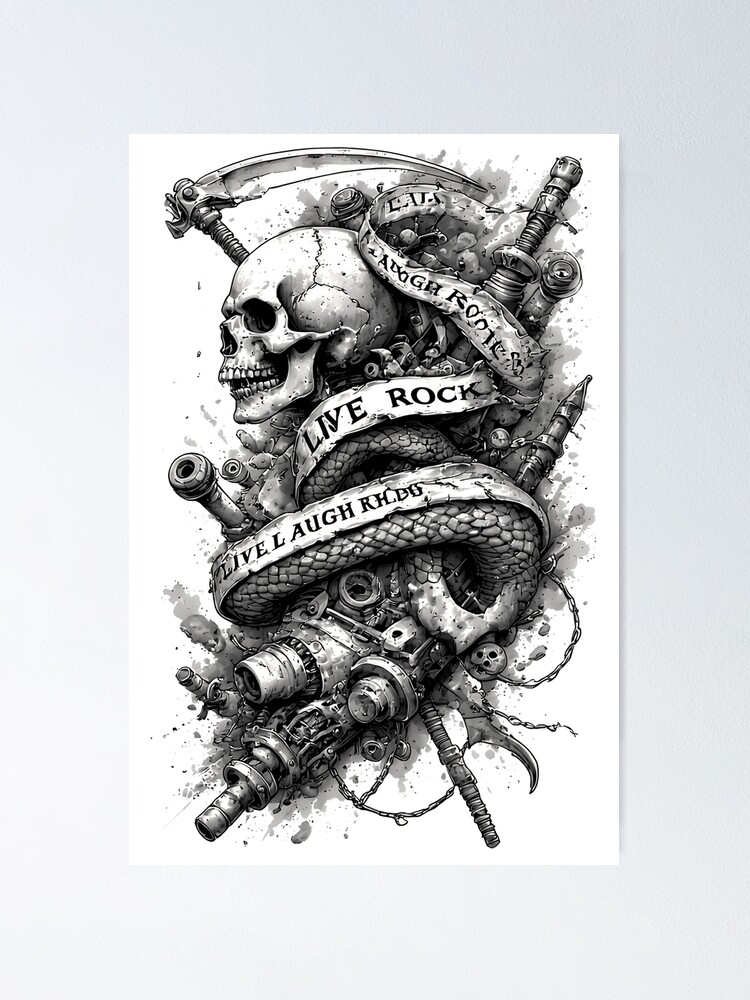 Thumbnail 1 of 3, Poster, LIVE ROCK designed and sold by aliraweb.