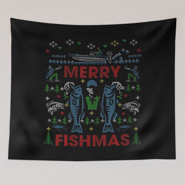 Item preview, Merry Fishmas Funny Fishing Ugly Christmas 	 Party designed and sold by DollieMichele.