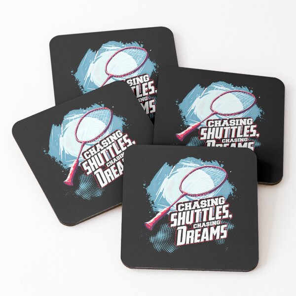 Item preview, Chasing Shuttles Chasing Dreams Badminton Racquet Design designed and sold by JosephineCathy.