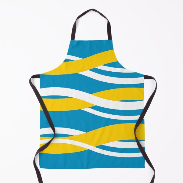 Item preview, Yellow, White, Turquoise Interlocking Waves designed and sold by PSCSCo.