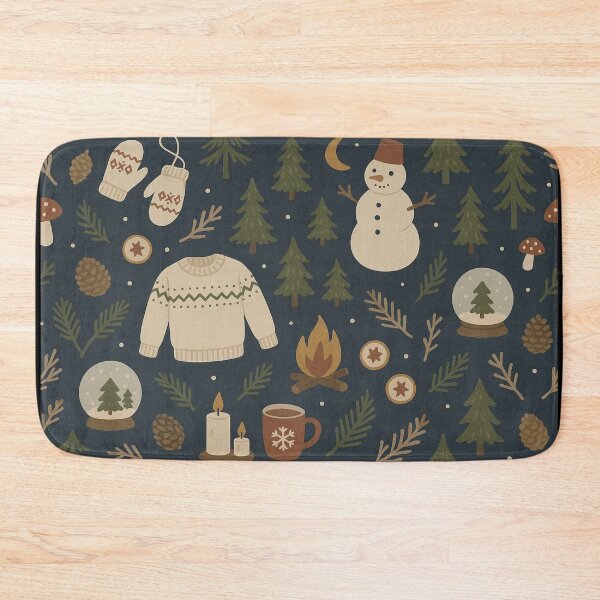 Item preview, Cozy Winter Forest Seamless Pattern designed and sold by SassyArtistry.