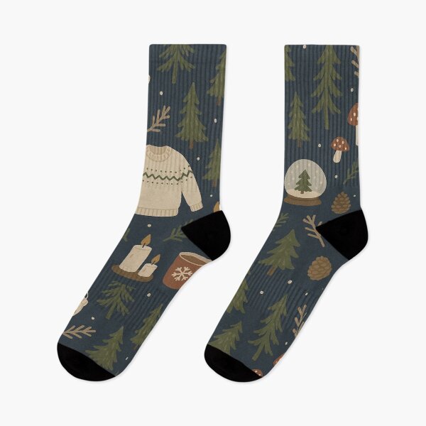 Item preview, Cozy Winter Forest Seamless Pattern designed and sold by SassyArtistry.