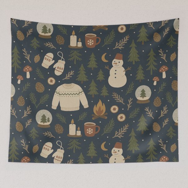 Item preview, Cozy Winter Forest Seamless Pattern designed and sold by SassyArtistry.