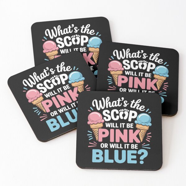 Item preview, Whats The Scoop Gender Reveal Decorations Pink Or Blue designed and sold by velltoons.
