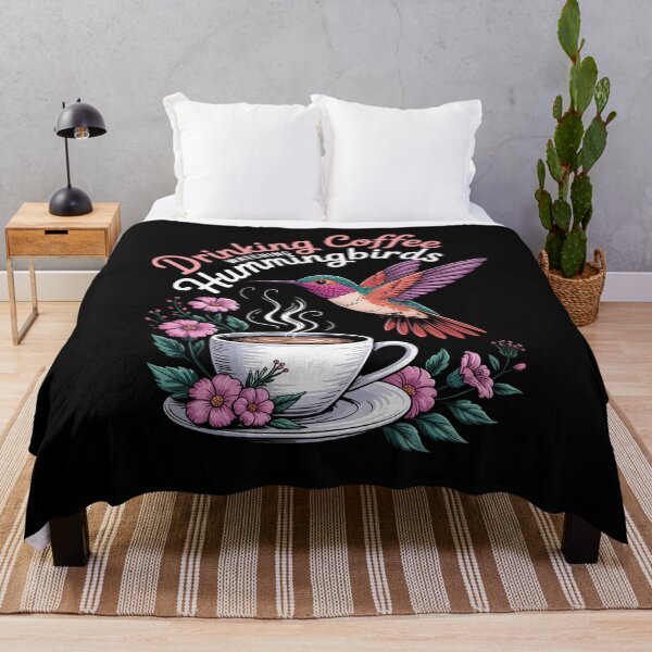 Item preview, Hummingbird Love Drinking Coffee Watching Hummingbirds designed and sold by RustsyMin.