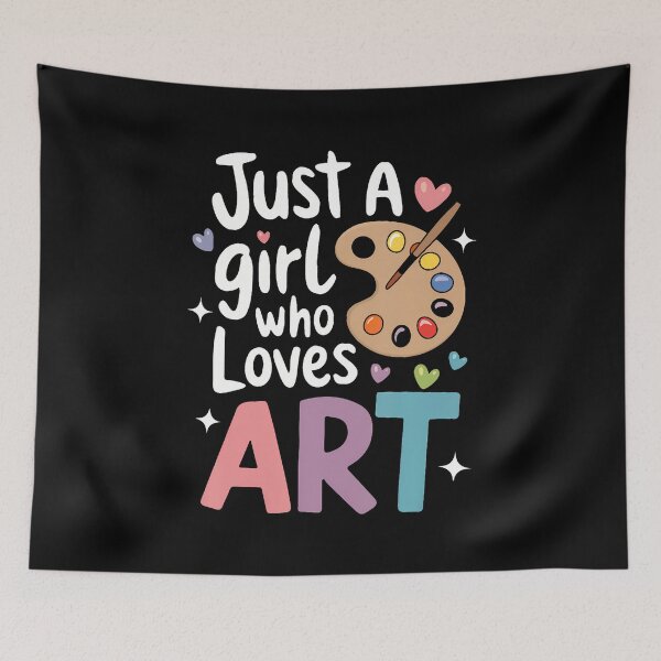 Item preview, Just A Girl Who Loves Art Cute Back To School Kids Girls designed and sold by MavisJoseph.