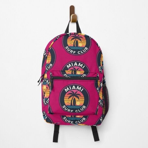 Item preview, Miami Surf Club – Retro Neon Sunset Palm Tree Surf Badge designed and sold by Tidal Arts.