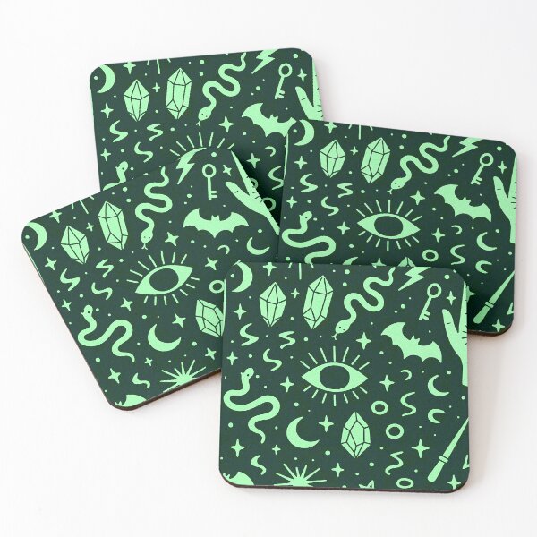Item preview, Green Mystic Witchcraft Pattern designed and sold by SassyArtistry.