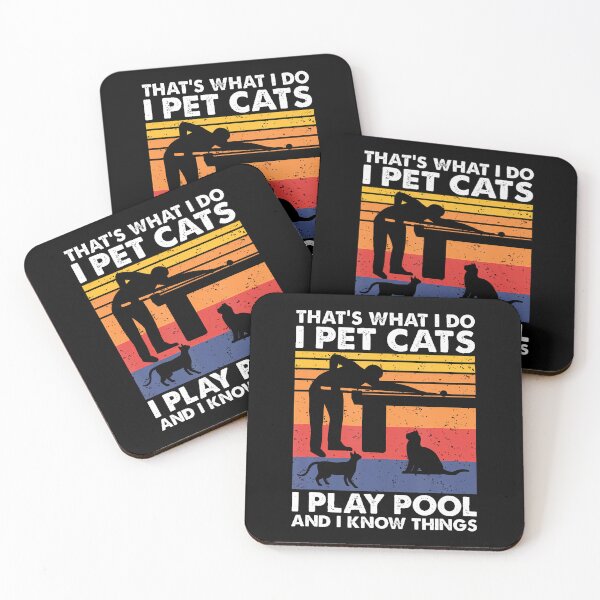Item preview, I Pet Cats I Play Pool And I Know Things Billiards designed and sold by JessicaMarque.
