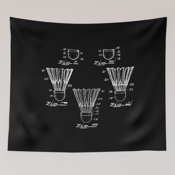 Item preview, Badminton Shuttlecock Patent Blueprint designed and sold by MargieLauren.