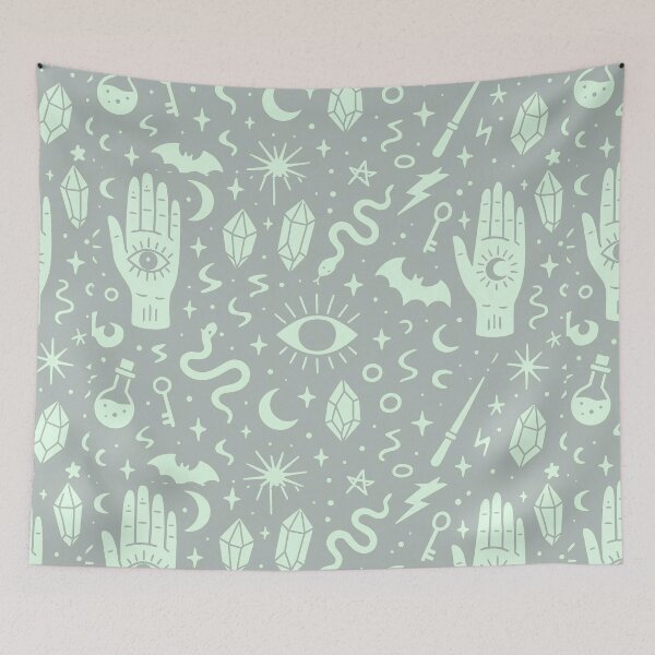 Item preview, Mint Mystic Witchcraft Pattern designed and sold by SassyArtistry.
