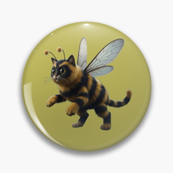 Item preview, Cat with bee wings and antennae walking playfully, showcasing a whimsical blend of animals in a creative design designed and sold by Beast Reality.