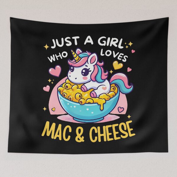 Item preview, Just A Girl Who Loves Mac And Cheese Cute Unicorn Pasta designed and sold by PatsyMargie.
