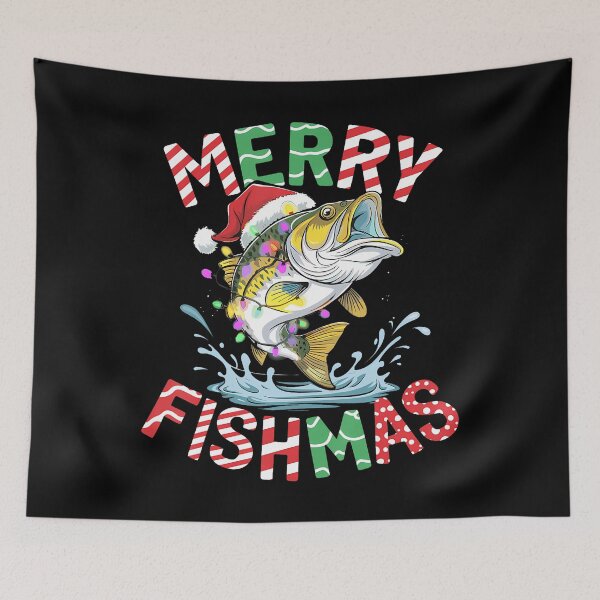 Item preview, Merry Fishmas Santa Fishing Funny Fisherman Christmas designed and sold by MarionCharleen.