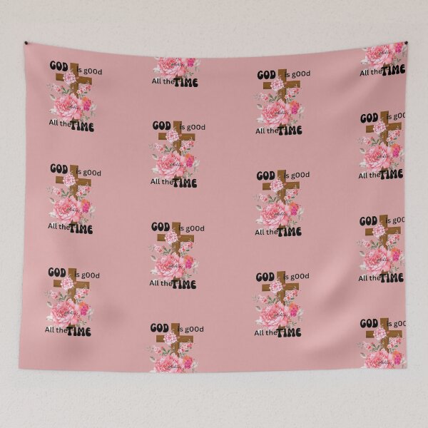 Item preview, God is good all the time Christian saying floral  designed and sold by Shirlettedesign.