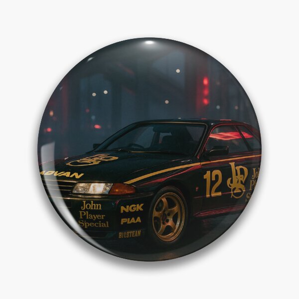 Item preview, JPS Skyline R32 – Black & Gold Nissan GT-R JDM Night Art designed and sold by leen12 Art Designs Prints.