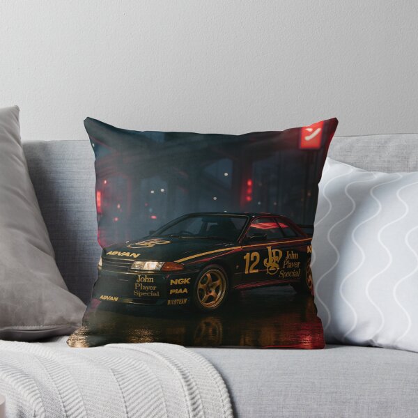 Item preview, JPS Skyline R32 – Black & Gold Nissan GT-R JDM Night Art designed and sold by leen12 Art Designs Prints.