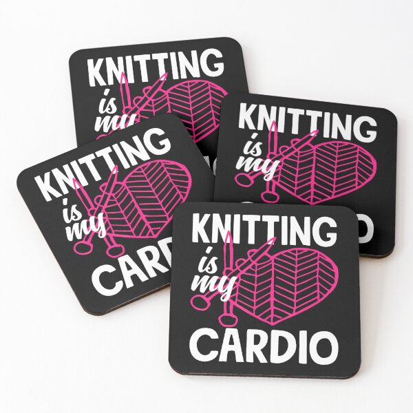 Item preview, Knitting Is My Cardio Yarn Needle Knitter Hobby Knitting designed and sold by MavisJoseph.